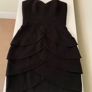 Club Monaco Strapless Black Tulip Dress Size 4